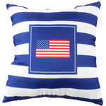 Blue American Flag Decorative Pillow, 2 Sizes, Made in the USA