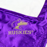 Washington Huskies Silky and Super Soft Plush Baby Blanket, 28" x 28"