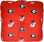Georgia Bulldogs Floor Pillow or Pet Bed, 24" x 24" Square
