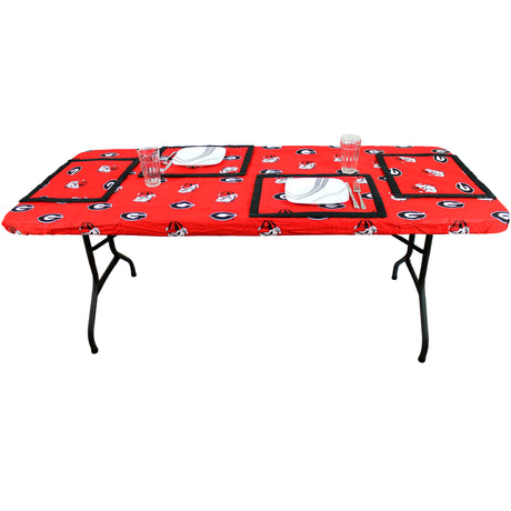 Georgia Bulldogs Fitted Table Cover / Tablecloth:  3 Sizes Available