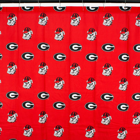 Georgia Bulldogs Shower Curtain Cover