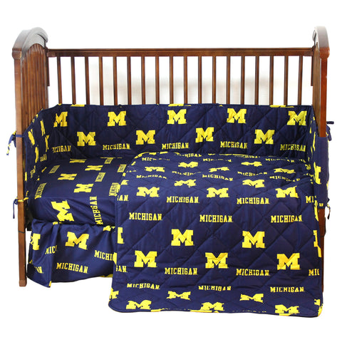 Michigan Wolverines 5 piece Baby Crib Set