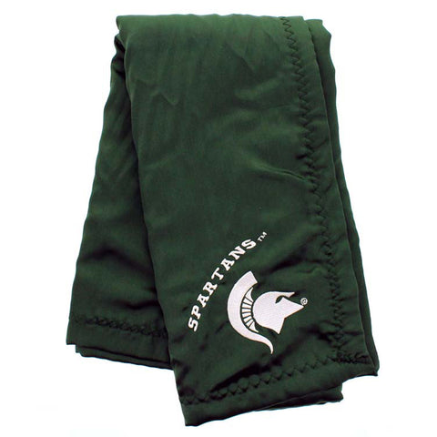 Michigan State Spartans Silky and Super Soft Plush Baby Blanket, 28" x 28"