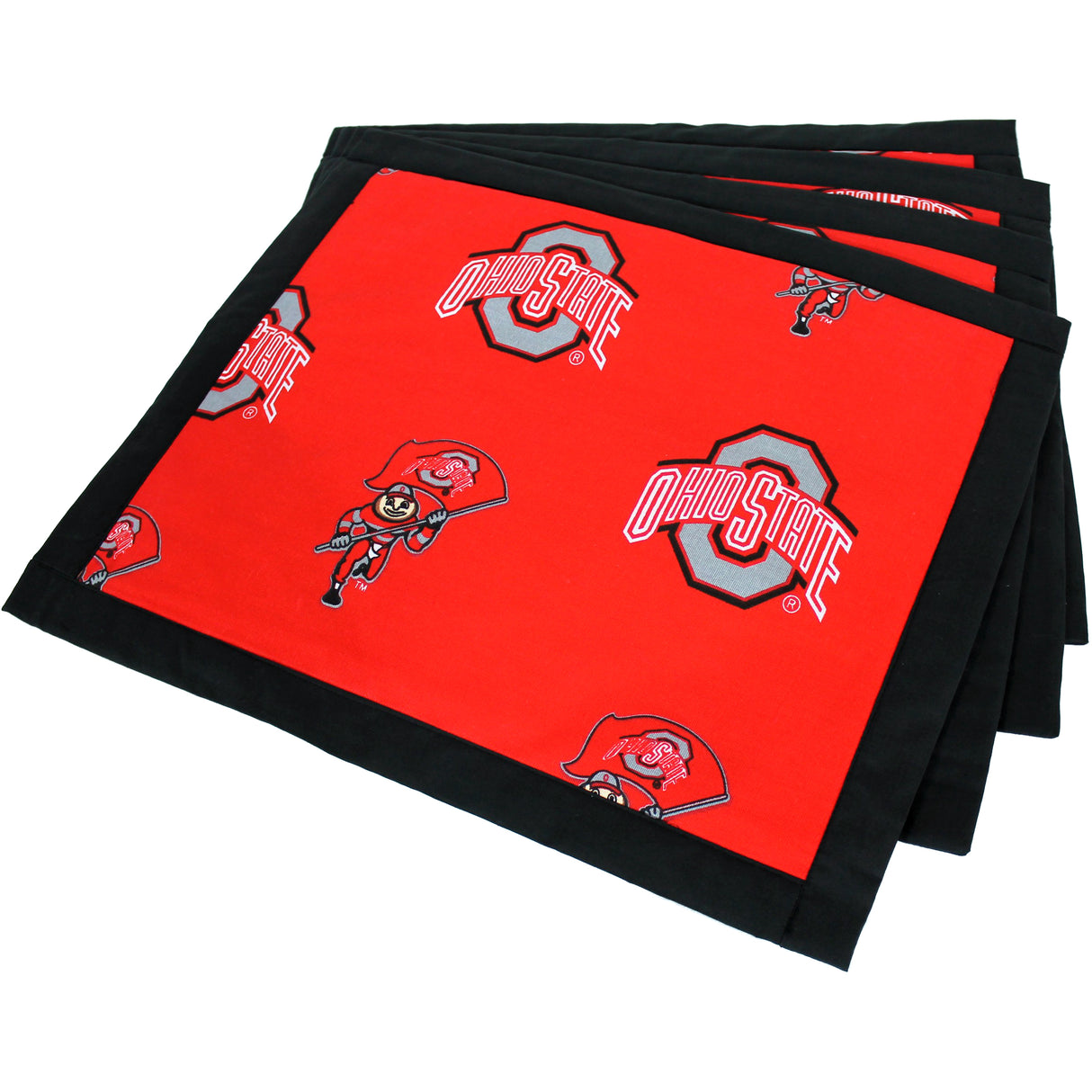 Ohio State Buckeyes Placemat Set, Set of 4 Cotton and Reusable Placemats