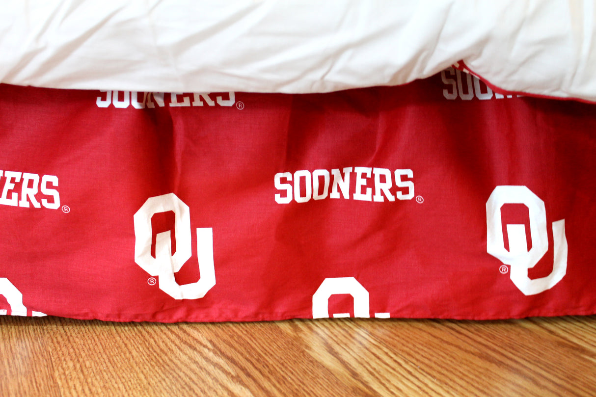Oklahoma Sooners Dust Ruffle