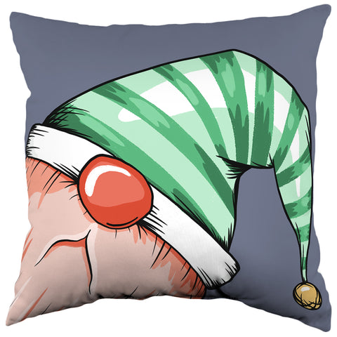 Striped Gnome Double Sided Pillow, Made in the USA