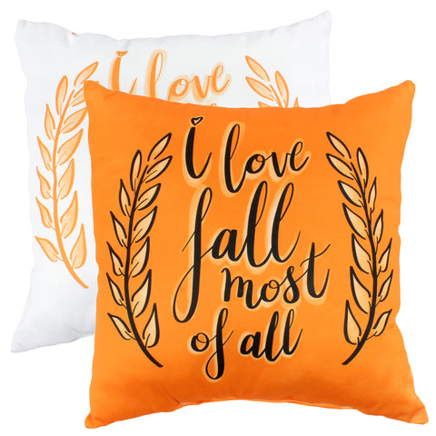 I Love Fall Reversible Pillow