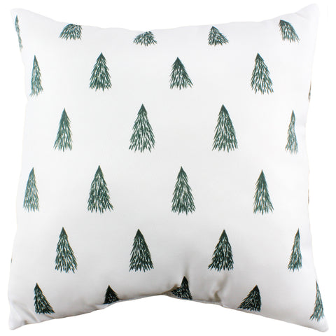 Pine Trees Patterned Double Sided Pillow