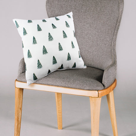 Pine Trees Patterned Double Sided Pillow