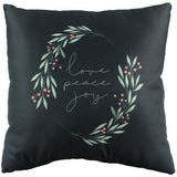 Love Peace Joy Reversible Pillow