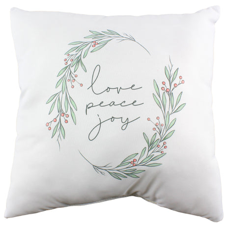 Love Peace Joy Reversible Pillow