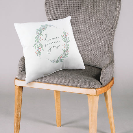 Love Peace Joy Reversible Pillow