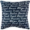 Reindeer Names Reversible Pillow