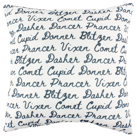 Reindeer Names Reversible Pillow