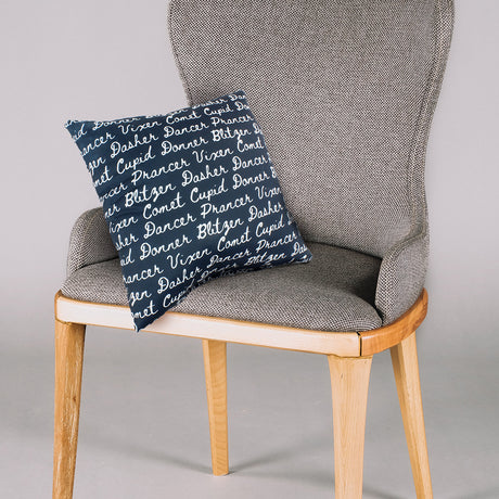 Reindeer Names Reversible Pillow