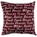 Reindeer Names Reversible Pillow