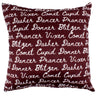 Reindeer Names Reversible Pillow - More Colors Available
