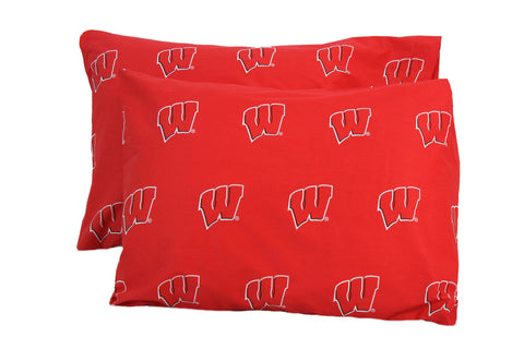Wisconsin Badgers Pillowcase Pair