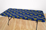West Virginia Mountaineers Fitted Table Cover / Tablecloth:  3 Sizes Available