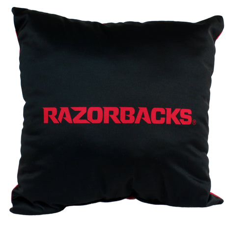 Arkansas Razorbacks 2 Sided Decorative Pillow, 16" x 16", Made in the USA