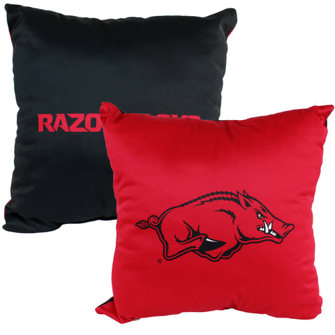 Arkansas Razorbacks 2 Sided Decorative Pillow, 16" x 16", Made in the USA