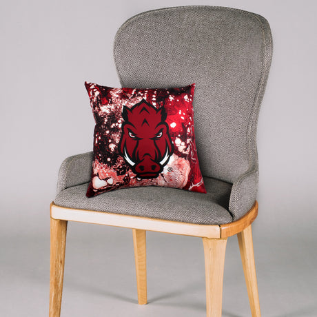 Arkansas Razorbacks 2 Sided Color Swept Decorative Pillow, 16" x 16"
