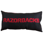 Arkansas Razorbacks 2 Sided Bolster Travel Pillow, 16" x 8", Made in the USA
