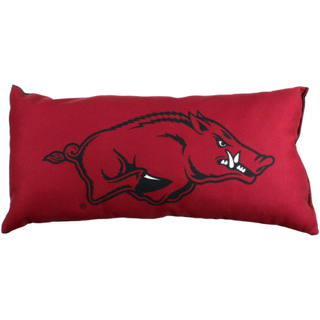 Arkansas Razorbacks 2 Sided Bolster Travel Pillow, 16" x 6", Made in the USA