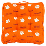 Clemson Tigers Floor Pillow or Pet Bed, 24" x 24" Square