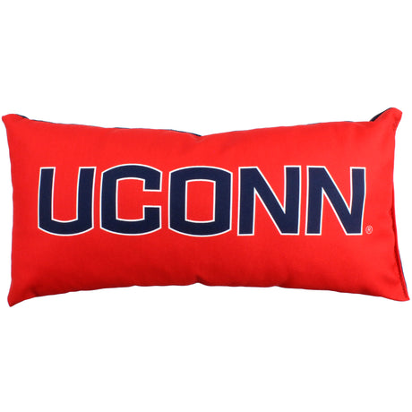 Connecticut Huskies 2 Sided Bolster Travel Pillow, 16" x 6", Made in the USA