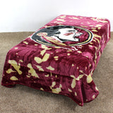 Florida State Seminoles Plush Throw Blanket, Bedspread, 86" x 63"