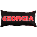 Georgia Bulldogs 2 Sided Bolster Travel Pillow, 16" x 8", Made in the USA