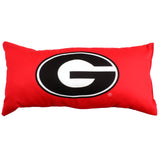 Georgia Bulldogs 2 Sided Bolster Travel Pillow, 16" x 8", Made in the USA