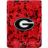 Georgia Bulldogs Plush Throw Blanket, Bedspread, 86" x 63"