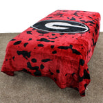 Georgia Bulldogs Plush Throw Blanket, Bedspread, 86" x 63"