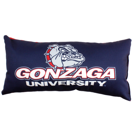 Gonzaga Bulldogs 2 Sided Bolster Travel Pillow, 16" x 6", Made in the USA