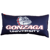 Gonzaga Bulldogs 2 Sided Bolster Travel Pillow, 16" x 8", Made in the USA