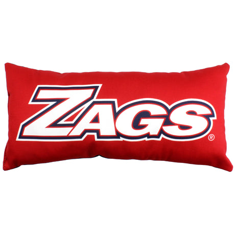 Gonzaga Bulldogs 2 Sided Bolster Travel Pillow, 16" x 6", Made in the USA