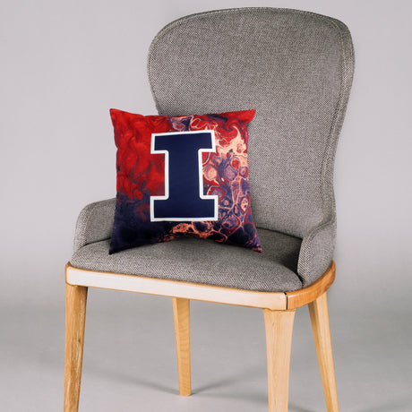 Illinois Fighting Illini 2 Sided Color Swept Decorative Pillow, 16" x 16"