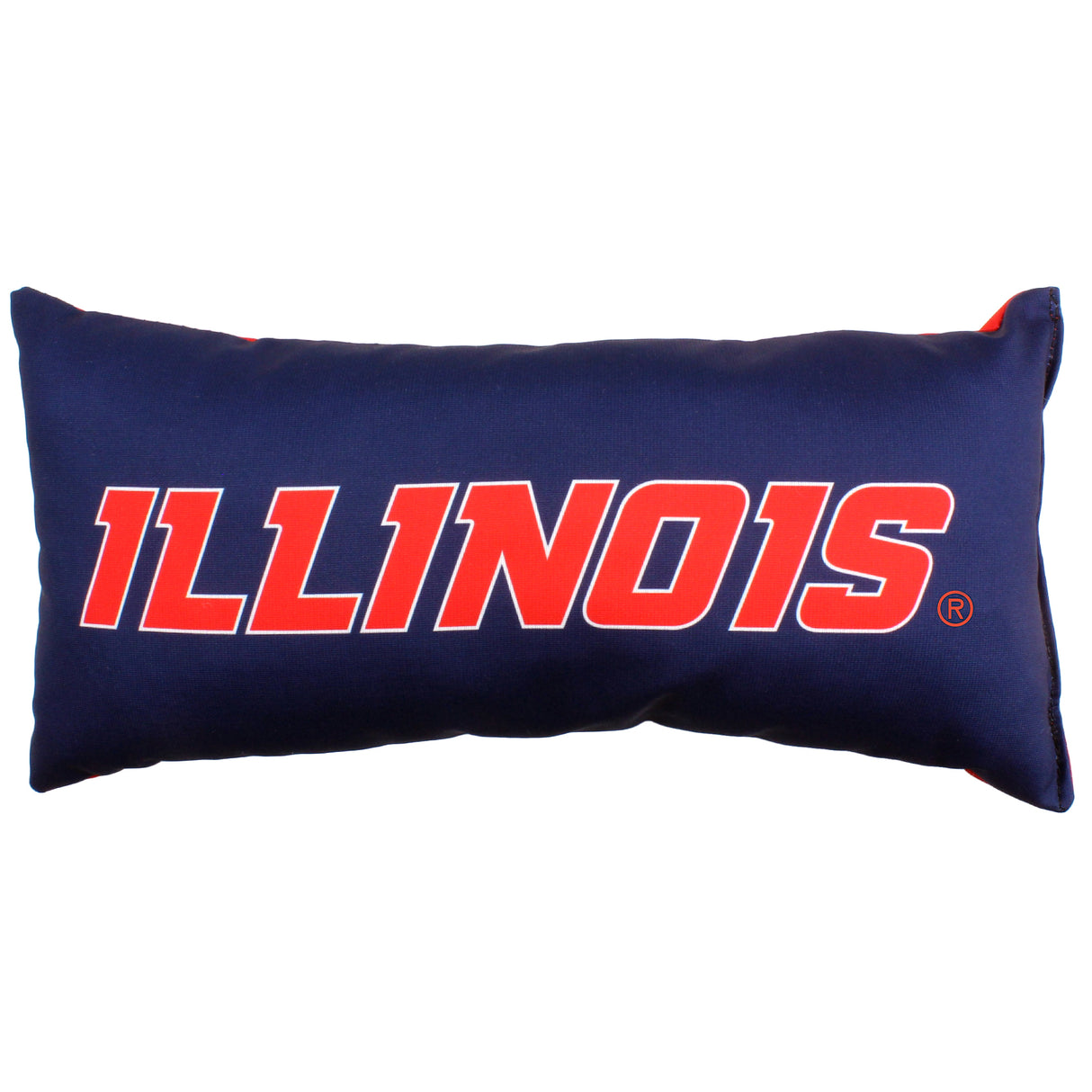 Illinois Fighting Illini 2 Sided Bolster Travel Pillow, 16" x 6", Made in the USA