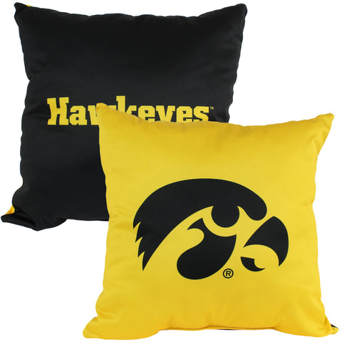 Iowa Hawkeyes 2 Sided Decorative Pillow, 16" x 16", Made in the USA