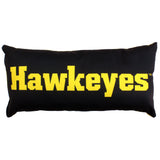 Iowa Hawkeyes 2 Sided Bolster Travel Pillow, 16" x 8", Made in the USA