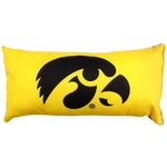 Iowa Hawkeyes 2 Sided Bolster Travel Pillow, 16" x 8", Made in the USA