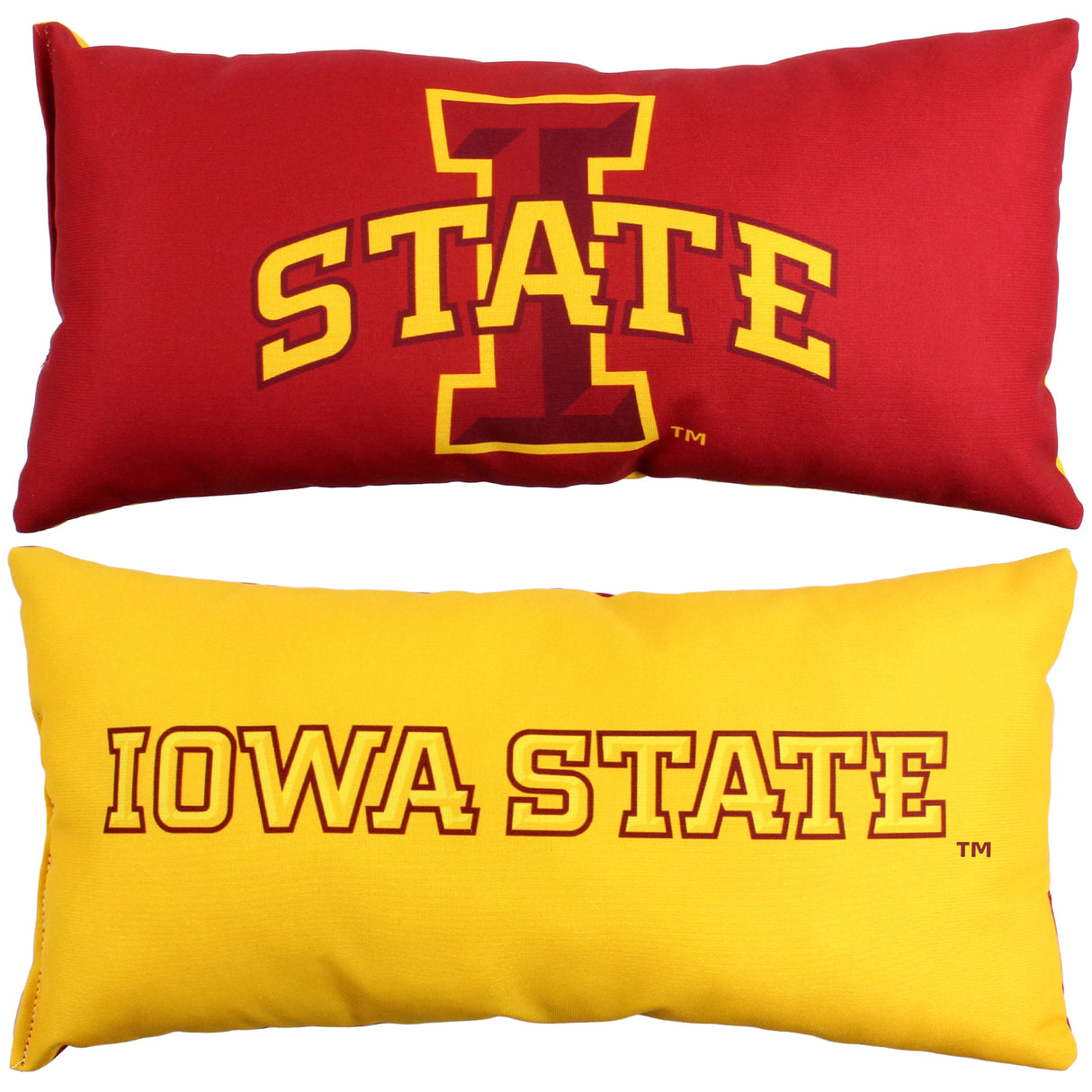 Iowa State Cyclones 2 Sided Bolster Travel Pillow, 16" x 6", Made in the USA