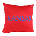 Kansas Jayhawks 2 Sided Decorative Pillow, 16" x 16", Made in the USA