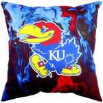 Kansas Jayhawks 2 Sided Color Swept Decorative Pillow, 16" x 16"