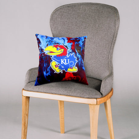 Kansas Jayhawks 2 Sided Color Swept Decorative Pillow, 16" x 16"