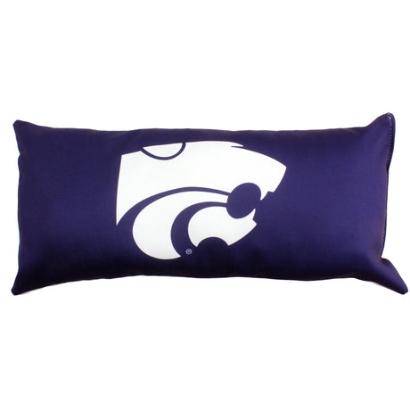 Kansas State Wildcats 2 Sided Bolster Travel Pillow, 16" x 6", Made in the USA