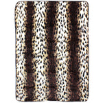 Leopard Print Plush Throw Blanket, Bedspread, 86" x 63"