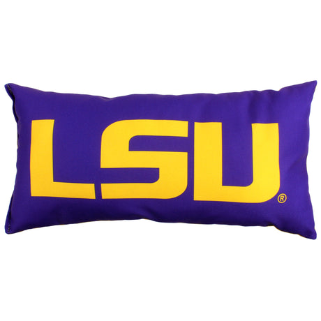 LSU Tigers 2 Sided Bolster Travel Pillow, 16" x 6", Made in the USA
